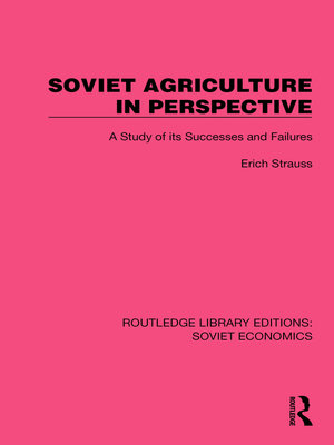 cover image of Soviet Agriculture in Perspective